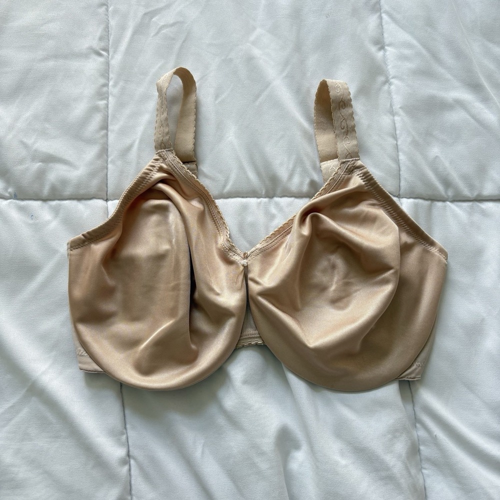 Wacoal 36DDD Bra Beige Slimline Seamless Underwire Minimizer Back Closure Dainty